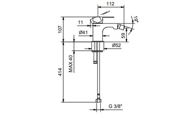 MYO - V608 - 1 hole bidet mixer by Fantini Rubinetti - view 3